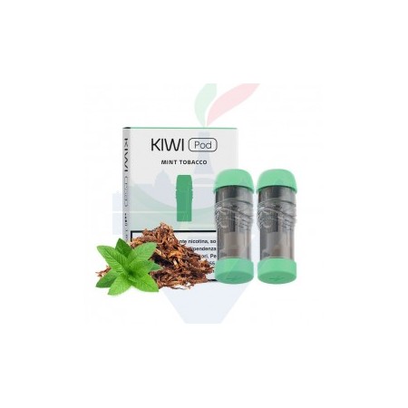E-LIQUID 2PZ POD MONOUSO - KIWI VAPOR - 1,8ML MINT TOBACCO - NICOTINA 20MG - TPD IT