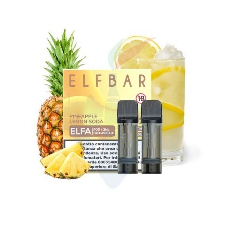 PINEAPPLE LEMON SODA 20mg - Pod Precaricata ELFA - 2 Pezzi - Elf Bar