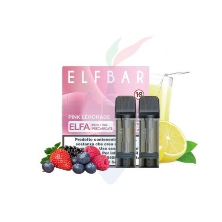 PINK LEMONADE 20mg - Pod Precaricata ELFA - 2 Pezzi - Elf Bar