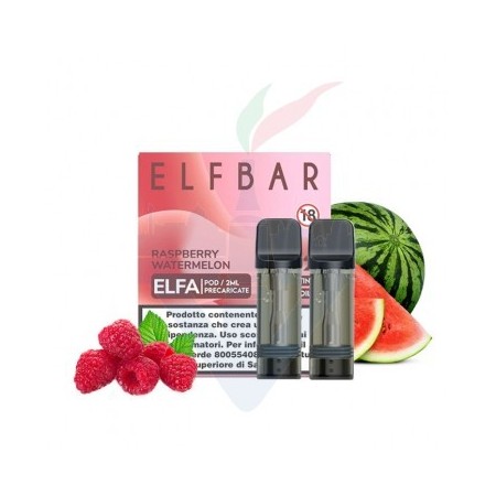 RASPBERRY WATERMELON 20mg - Pod Precaricata ELFA - 2 Pezzi - Elf Bar