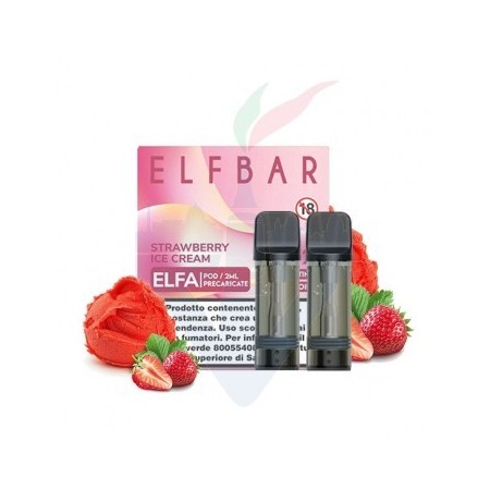 STRAWBERRY ICE CREAM 20mg - Pod Precaricata ELFA - 2 Pezzi - Elf Bar