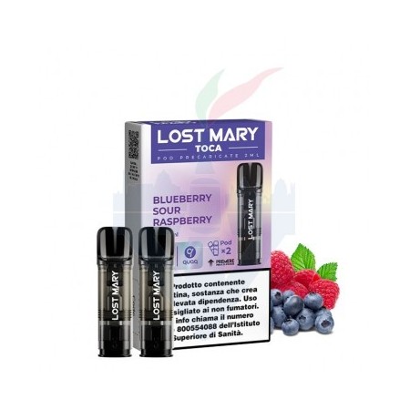 BLUEBERRY SOUR RASPBERRY 20mg - Pod Precaricata TOCA AIR - 2 Pezzi - Elf Bar