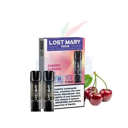 CHERRY CLOUDD 20mg - Pod Precaricata TOCA AIR - 2 Pezzi - Elf Bar