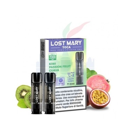 KIWI PASSION FRUIT GUAVA 20mg - Pod Precaricata TOCA AIR - 2 Pezzi - Elf Bar