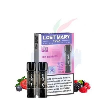 MIX BERRIES 20mg - Pod Precaricata TOCA AIR - 2 Pezzi - Elf Bar