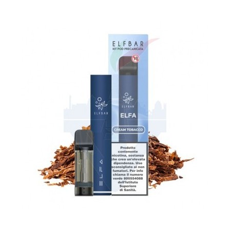 ELFA Device + Pod Precaricata CREAM TOBACCO 20mg - Elf Bar