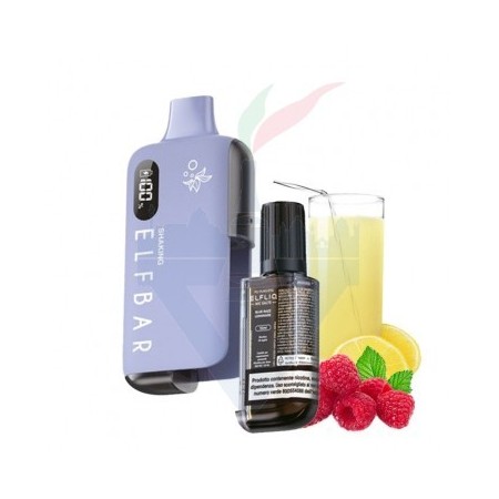 SHAKING Device EB6000 + Flacone BLUE RAZZ LEMONADE 20mg - 6000 Puff - Elf Bar