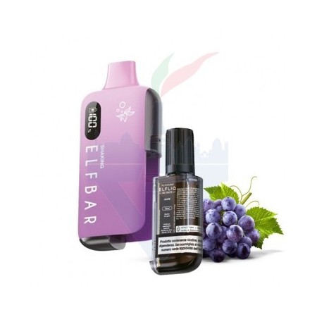 SHAKING Device EB6000 + Flacone GRAPE 20mg - 6000 Puff - Elf Bar