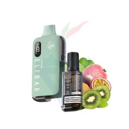 SHAKING Device EB6000 + Flacone KIWI PASSION FRUIT GUAVA 20mg - 6000 Puff - Elf Bar