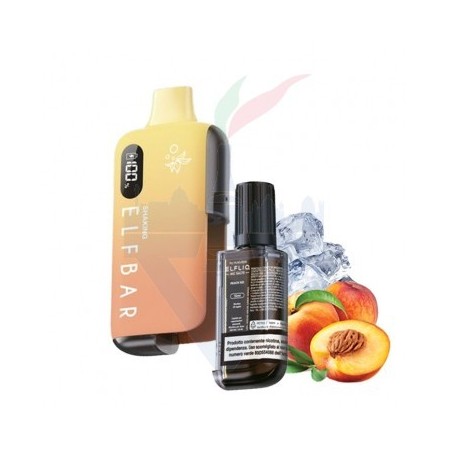 SHAKING Device EB6000 + Flacone PEACH ICE 20mg - 6000 Puff - Elf Bar