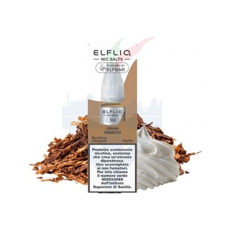 CREAM TOBACCO - Liquido Pronto 10ml - Elfliq by Elf Bar