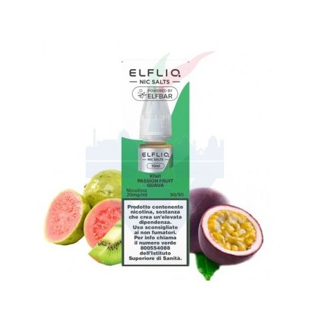 KIWI PASSION FRUIT GUAVA - Liquido Pronto 10ml - Elfliq by Elf Bar