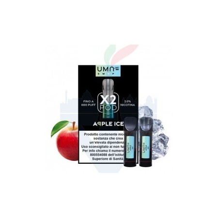 APPLE ICE 20mg - Pod Precaricata UMA.mi - 2 pezzi - UMA.mi