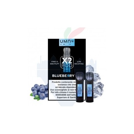 BLUEBERRY ICE 20mg - Pod Precaricata UMA.mi - 2 pezzi - UMA.mi