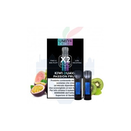 KIWI GUAVA PASSION FRUIT 20mg - Pod Precaricata UMA.mi - 2 pezzi - UMA.mi