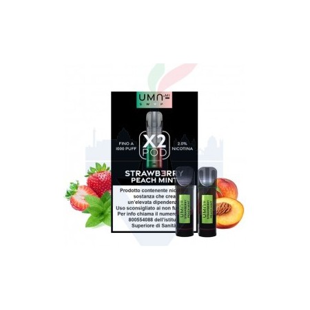 STRAWBERRY PEACH MINT 20mg - Pod Precaricata UMA.mi - 2 pezzi - UMA.mi