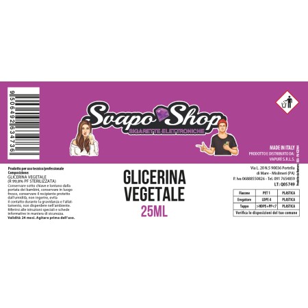 Glicerina Vegetale 50ml in chubby da 120ml SVAPO SHOP