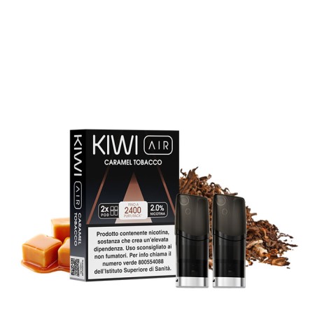 CARAMEL TOBACCO 20mg - Pod Precaricata Kiwi AIR - 2 Pezzi - Kiwi Vapor