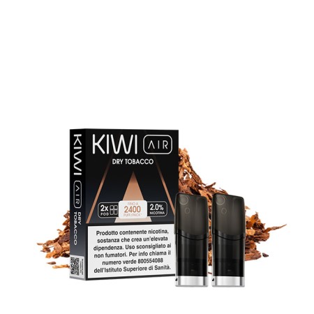 DRY TOBACCO 20mg - Pod Precaricata Kiwi AIR - 2 Pezzi - Kiwi Vapor